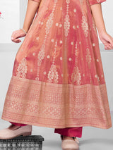 Pastel pink pakistani style anarkali salwar suit