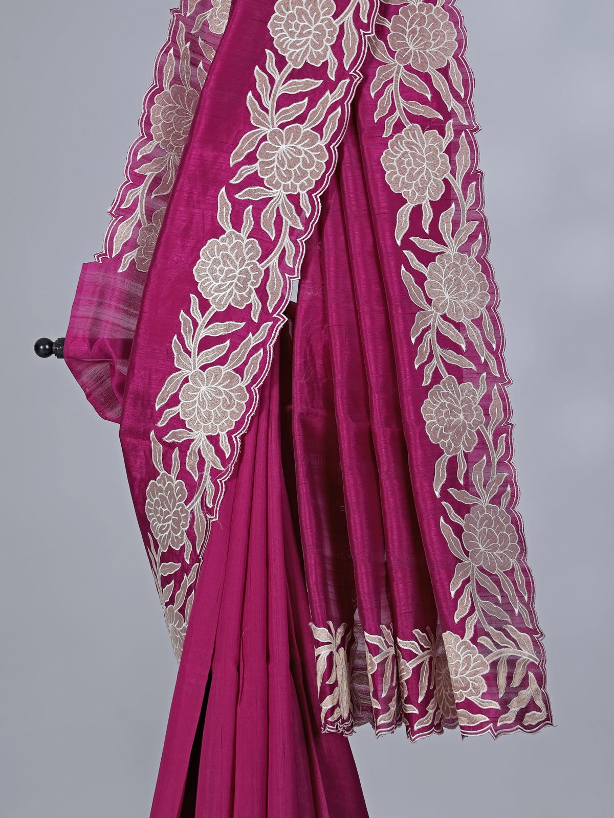 Wine festive wear semi tissue silk saree