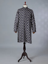 Black cotton silk kurta suit with elegant zari work