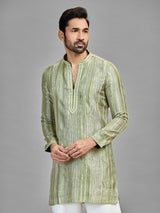 Green banarasi silk mehndi celebration ensemble