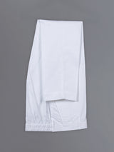 Off white and blueprinted cotton silk kurta suit