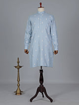 Elegant light blue cotton kurta suit