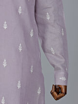 Lilac purple cotton festive kurta suit