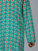 Rama green traditional printed kurta suit