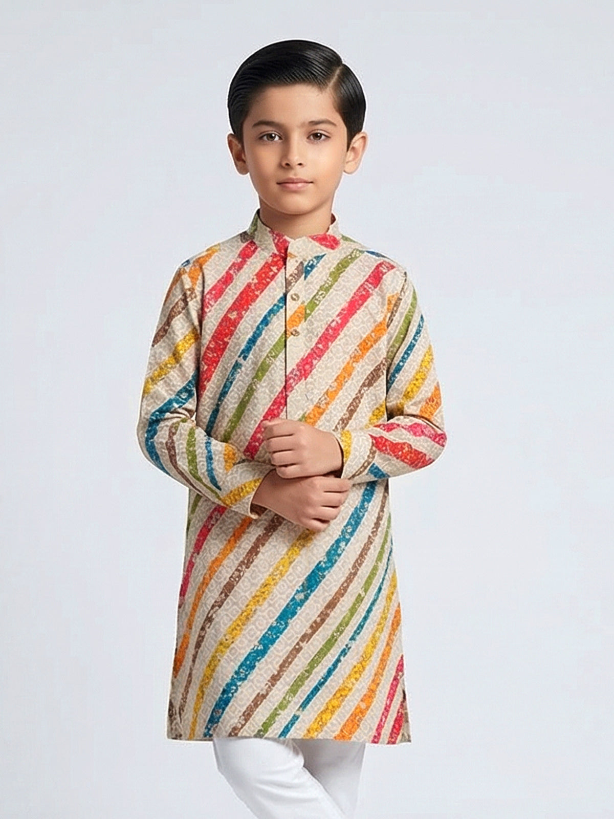 Multi color embroidery and sequins work kurta