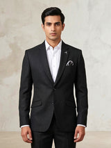 Stunning terry rayon blazer in black