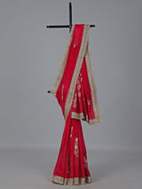 Rani pink dola silk sequins zardosi festive saree