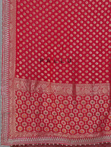 Red georgette butti work festive wear saree charm