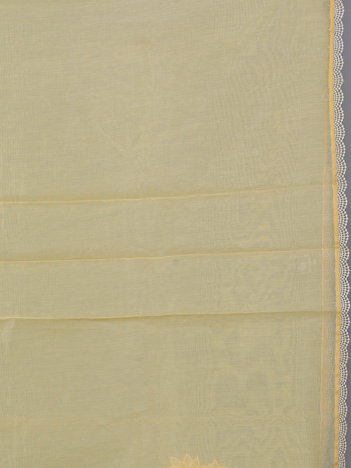 Yellow semi organza mirror work haldi wear saree