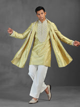 Pista green wedding wear silk kurta suit with dupatta