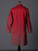 Red silk shaded festive wear kurta