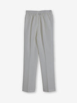 Classic off white embroidered cotton silk kurta suit