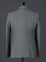 Pista green solid juth fabric festive blazer