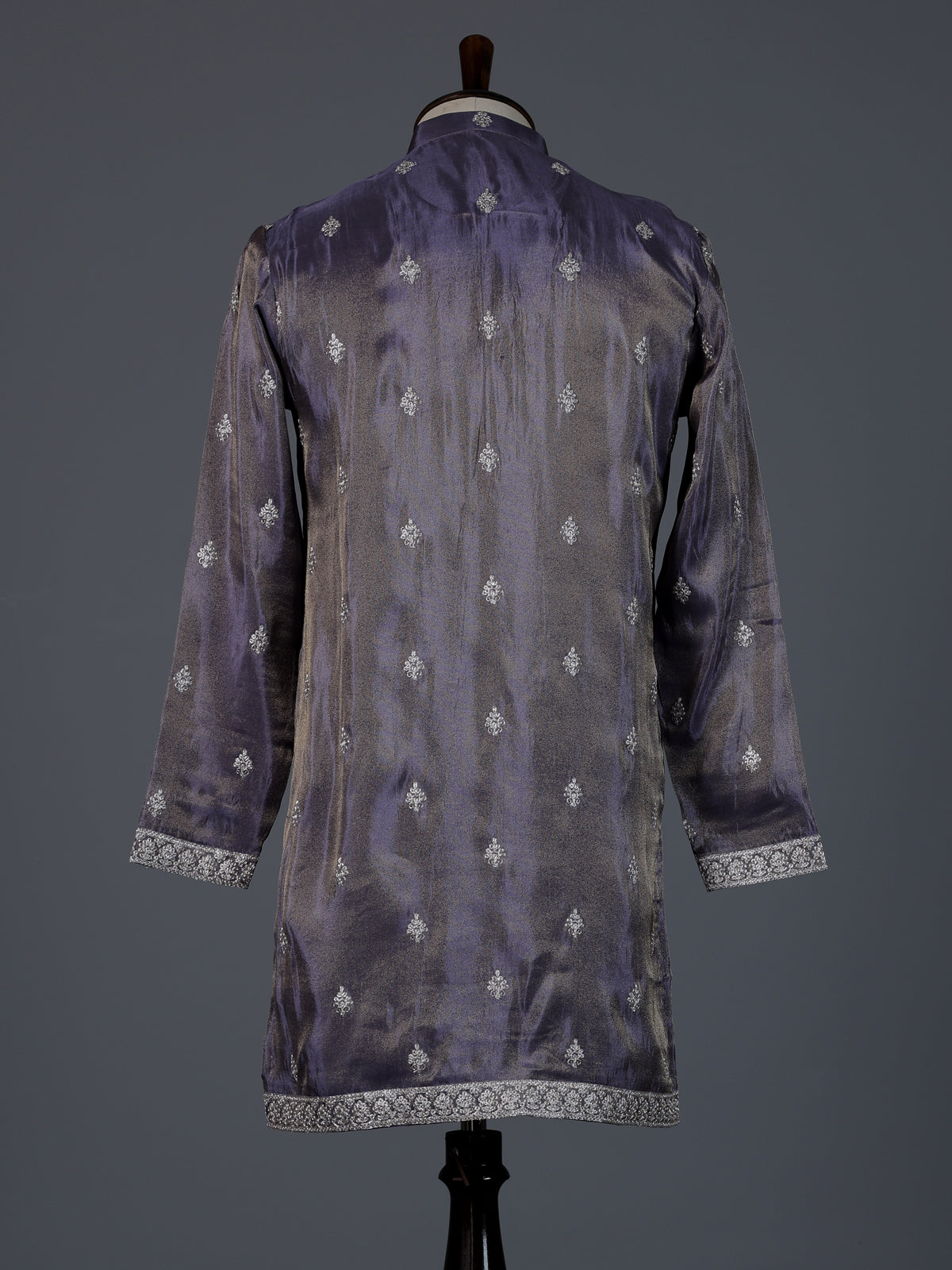 Pastel purple silk resham sequins festive kurta suit