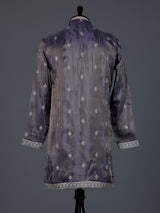 Pastel purple silk resham sequins festive kurta suit