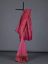 Rani pink pure banarasi silk dual tone festive saree