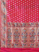 Vibrant rani pink pure banarasi silk grand festive saree