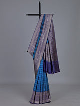 Dual tone green pure banarasi silk festive saree