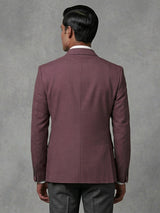 Stylish light wine terry rayon party blazer