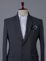 Refined classic grey terry rayon occasion blazer