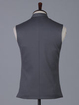 Grey versatile polyester viscose waistcoat