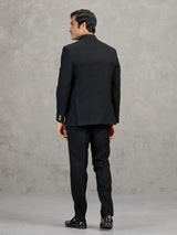 Black terry rayon jodhpuri suit for party wear
