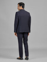 Navy party wear jute jodhpuri suit