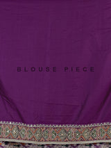 Regal purple art patola silk saree with embellished geometric weave