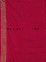 Fuchsia magenta hyderabadi patola silk saree with geometric weave