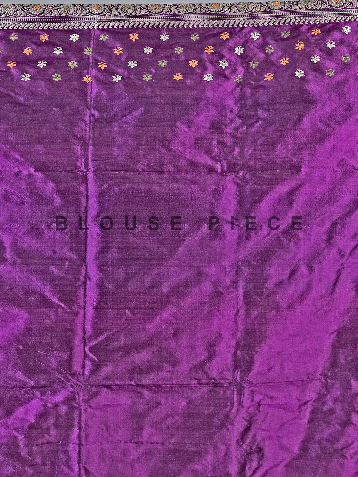Dark purple banarasi silk saree with intricate zari motifs
