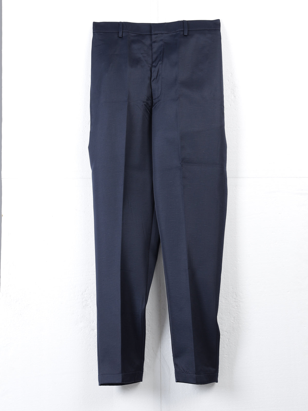 Navy linen waistcoat set with chinese collar design