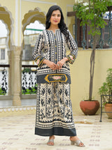 Off White cotton co ord set for women casual wear