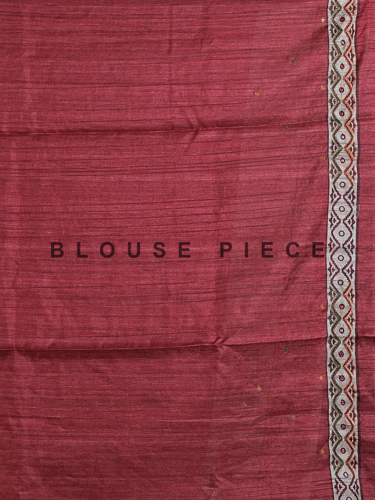Maroon cotton silk saree with elephant motifs