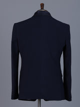Navy terry rayon blazer for formal occasions