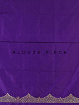 Purple banarasi silk saree with intricate zari work for weddings