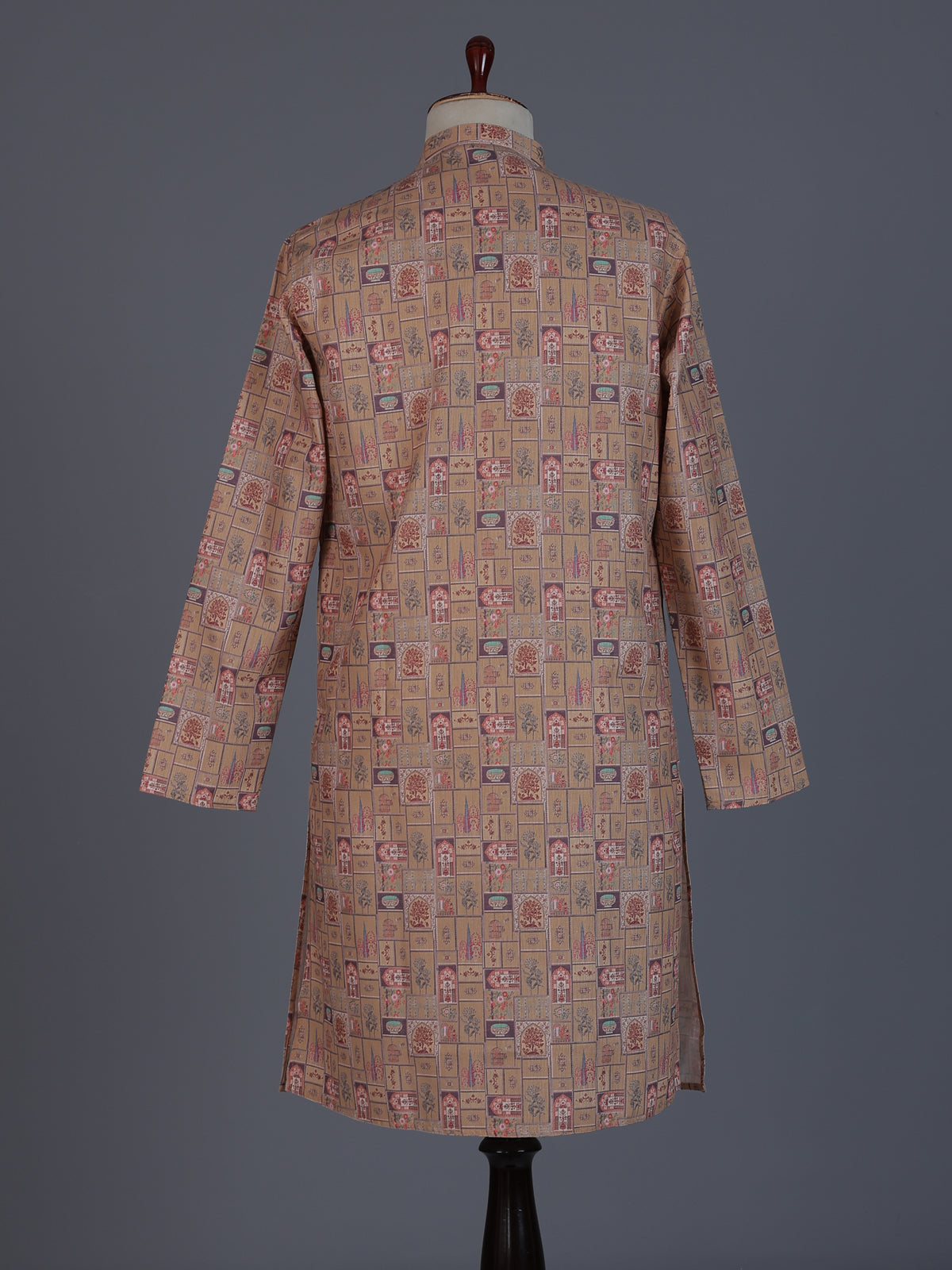 Light brown festive wear kurta suit in linen