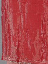 Red dola silk zardosi designer wedding saree