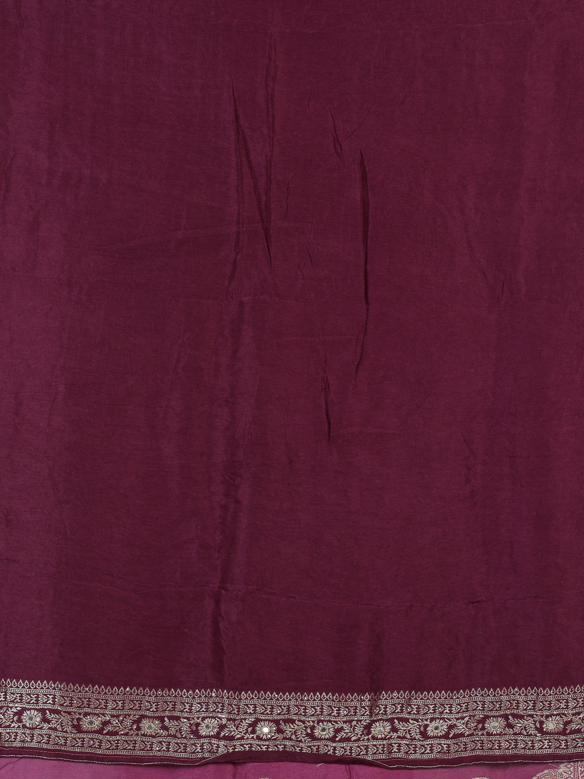 Wine dola silk heritage border festive saree elegance
