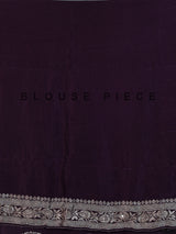 Wine dola silk saree with cutdana work