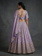 Lavender purple tissue silk lehenga choli
