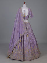 Lavender purple tissue silk lehenga choli