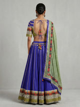Royal blue garba festive lehenga choli
