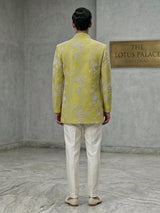 Lime yellow festive Indo western outfit