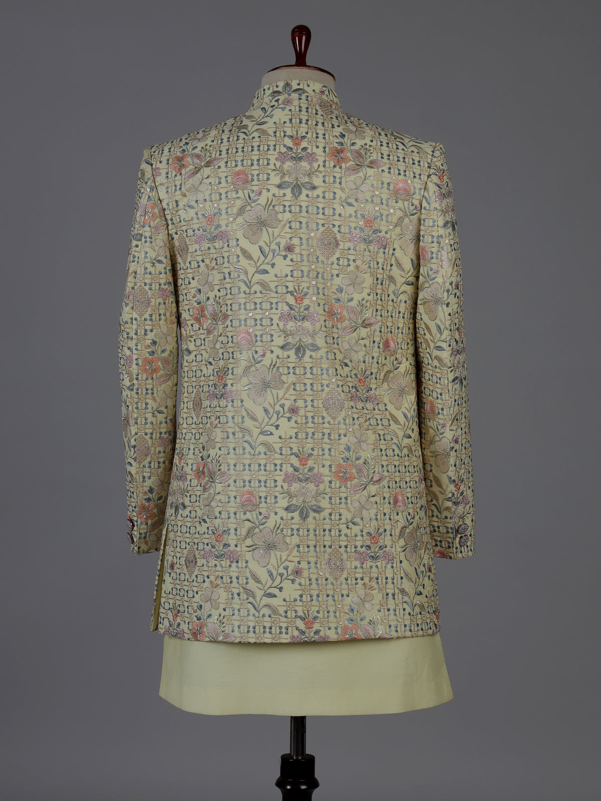 Cream designer contemporary Indo western set