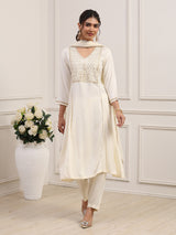 White zardosi embellished graceful ethnic statement