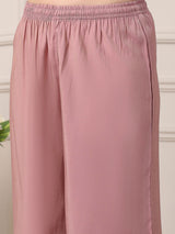 Pink sequin embellished straight fit festive elegance