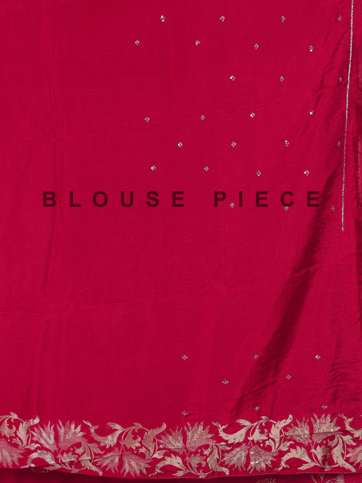 Cherry red silk wedding saree