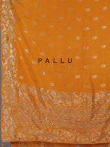 Mustard yellow silk haldi saree