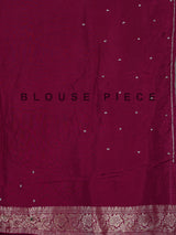 Plum wine silk festive wear saree