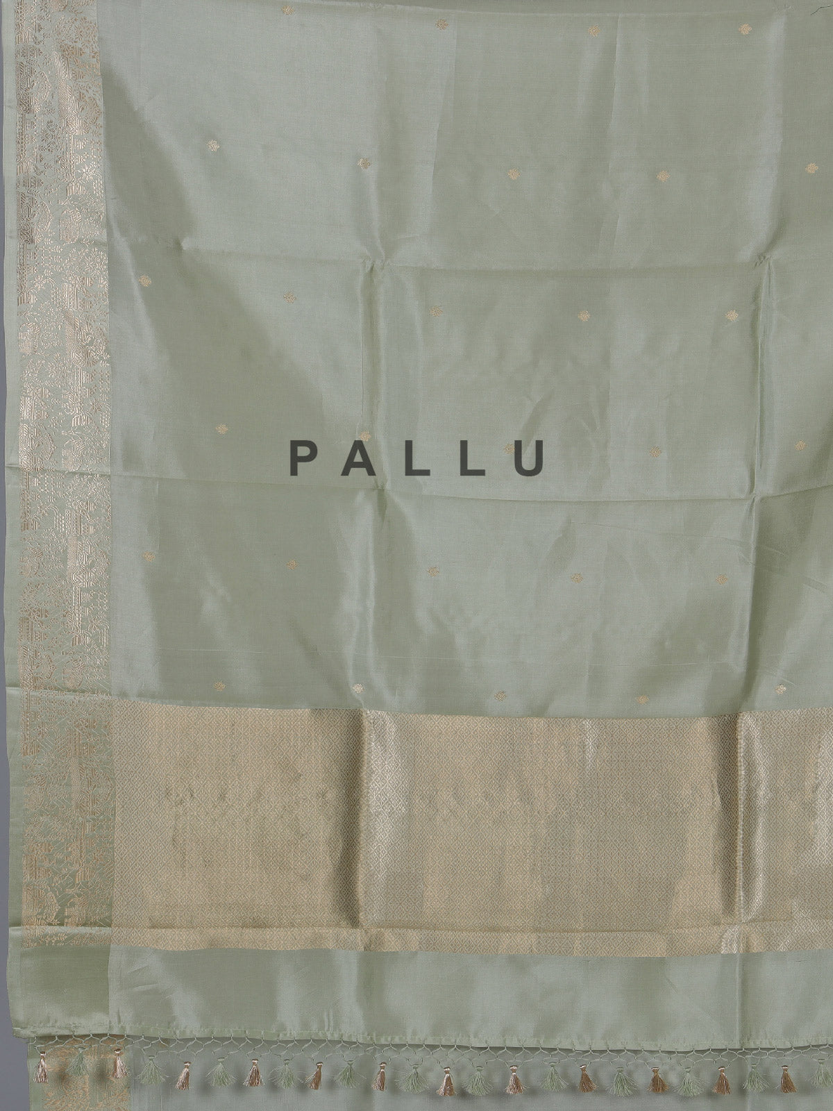 Pista green timeless raw silk  zari celebration saree